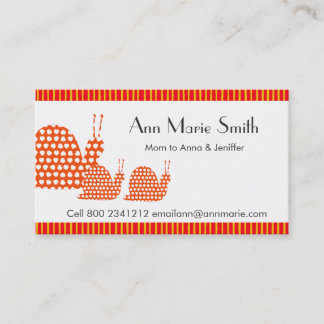 Caracóis bonitos do cartão telefónico das mamães