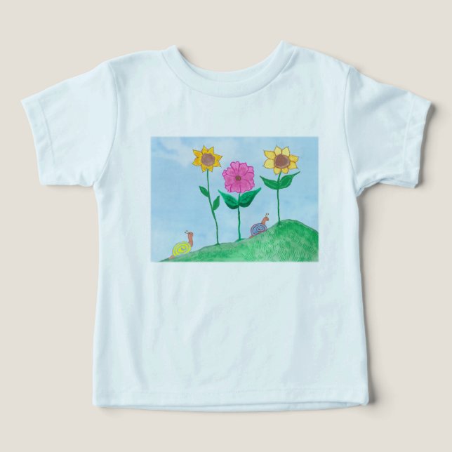 Caracóis Caprichosos & Flores Coloridas (Design frontal)