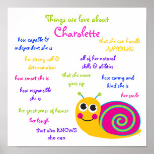 "Caracol Bonito" Poster personalizado