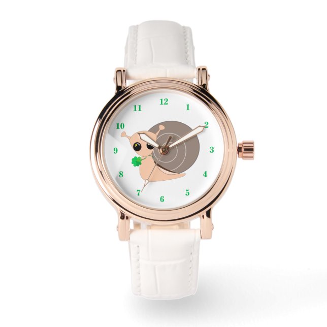 Caracol com Relógio de Trevo - Caracol Sortudo (Frente)