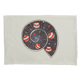 Caracol da galáxia espiral com os planetas da bola