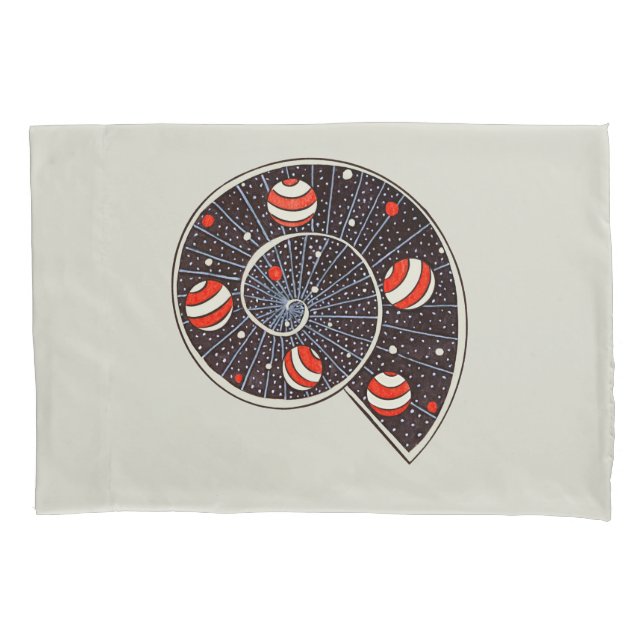 Caracol da galáxia espiral com os planetas da bola (Frente)