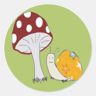 Caracol de sorriso por etiquetas de um Toadstool