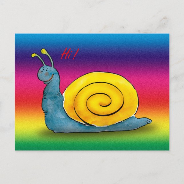 Caracol Feliz - Cartão postal modelo (Frente)