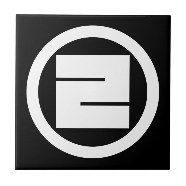 Caractere kanji ao quadrado para ONE em círculo (Frente)