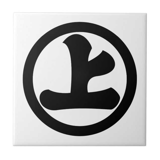 Caractere Kanji jo em círculo (Frente)