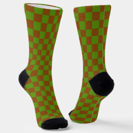 Caramel apple checkered board pattern
