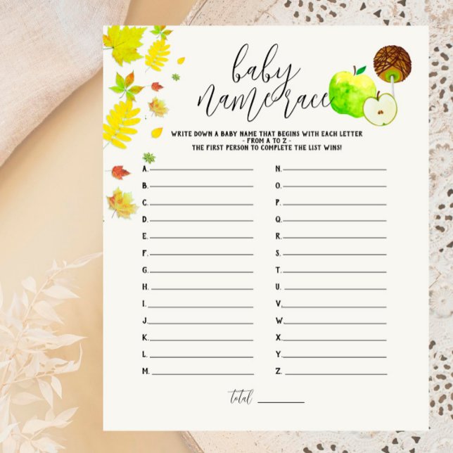 Caramel Apple Green - Jogo Race de Nome do Chá de  (Criador carregado)