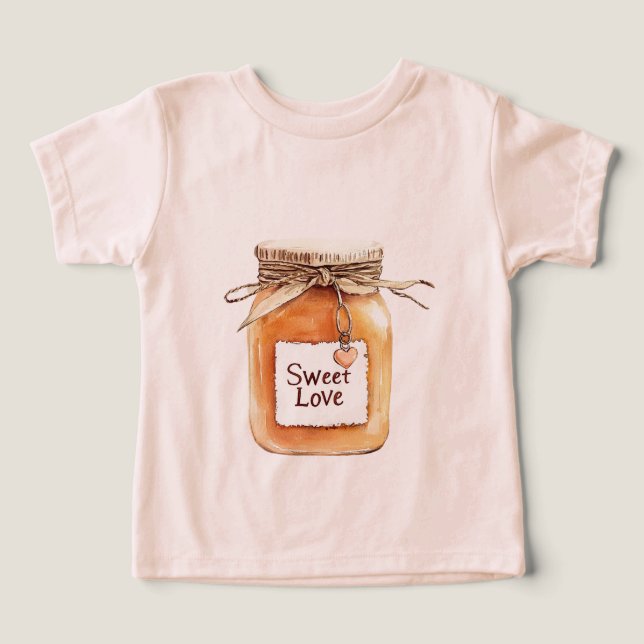 Caramel Sweet Love Jar with Pink Heart (Design frontal)