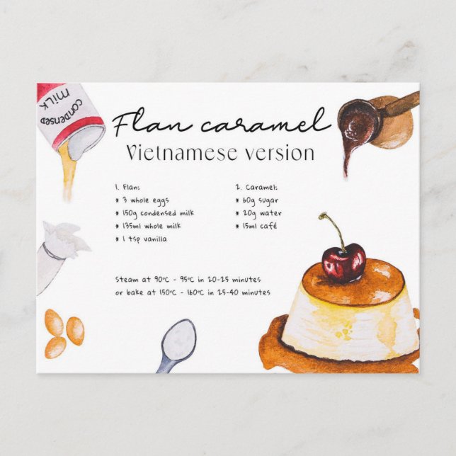 Caramelo Flan - Cartão postal (Frente)