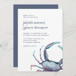 Caranguejo Azul | Convite Náutico Para Casamento