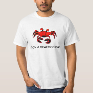 Caranguejo eu estou em uma camisa da dieta do