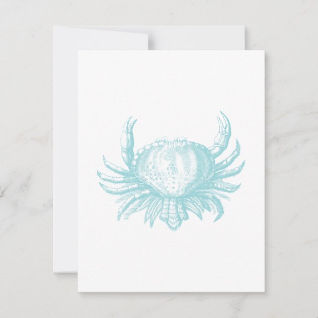 Caranguejo Marítimo Da Vintagem Náutica (Frente)