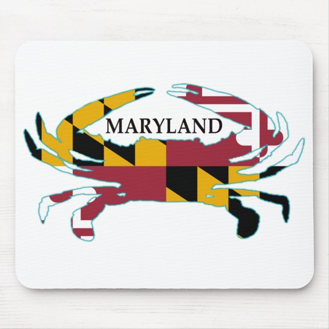 Caranguejo Mousepad da bandeira de Maryland (Frente)