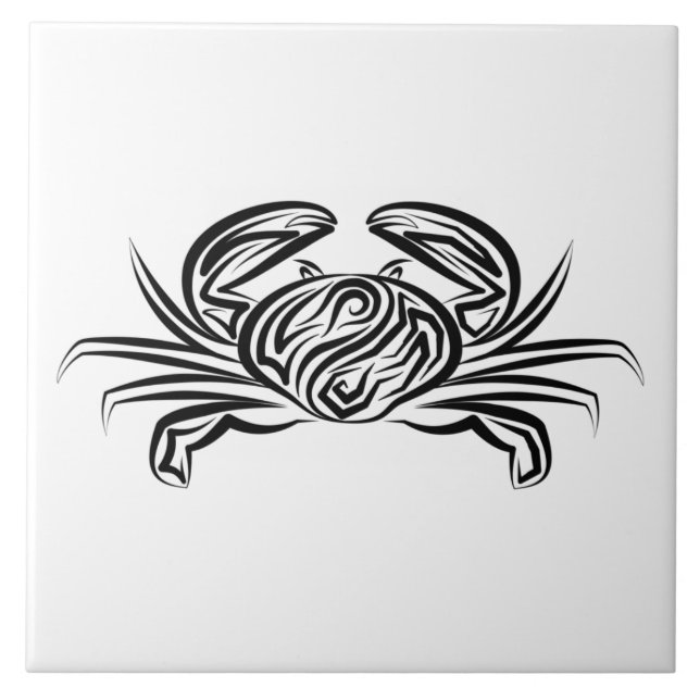 Caranguejo Tribal Negro e Branco (Frente)