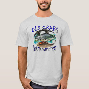 Caranguejos velhos têm a camiseta de carne mais d