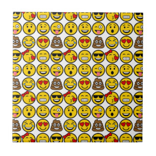 Caras da emoção do teste padrão de Emoji do