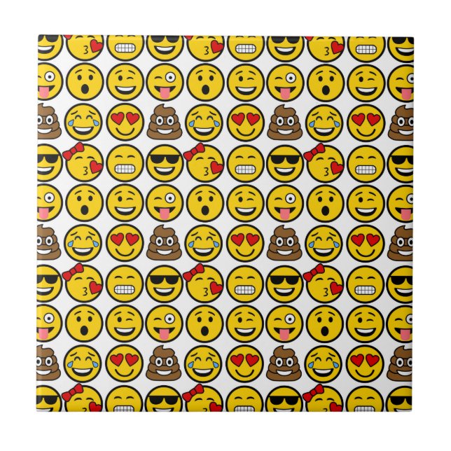 Caras da emoção do teste padrão de Emoji do (Frente)