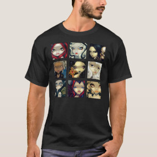 Caras do país das fadas: Fada gótico da CAMISA d