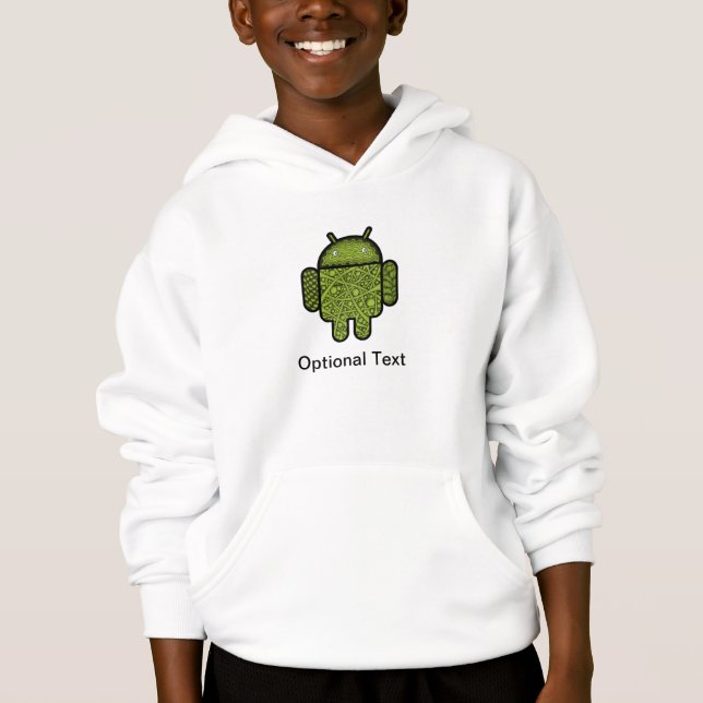 Caráter de porta de bolhas para o robô Android™ (Frente)