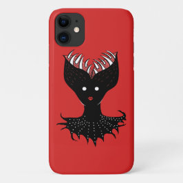 Caráter Gótico Escuro Da Menina Demônio Com Dentes