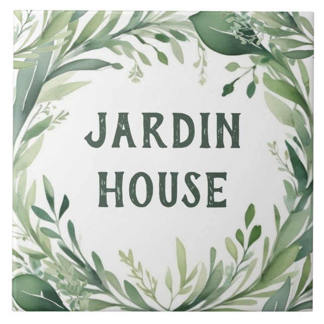 Caráter Watercolor Nome Personalizado Casa Placa S (Frente)