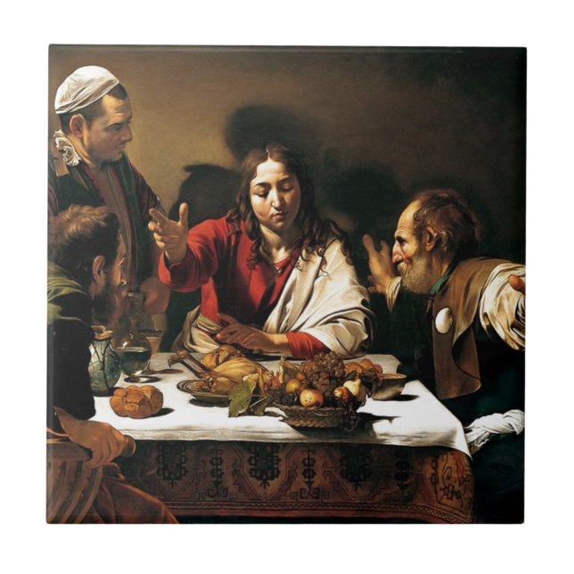 Caravaggio - ceia em Emmaus - pintura clássica (Frente)