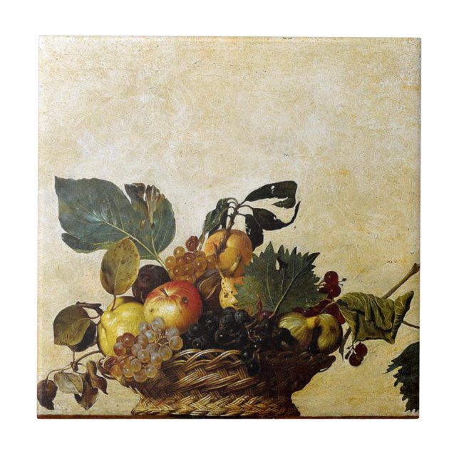 Caravaggio - Cesta de Fruta - Trabalho de arte clá (Frente)