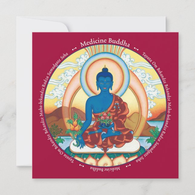 CARD Medicine Buddha - com envelope (Frente)