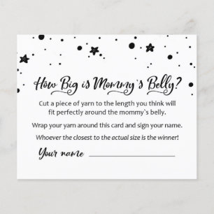 CARD, qual é o tamanho da Mamãe Belly? Jogo do C