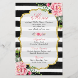 Cardápio de Almoço Chá de Noiva Listras Florais El