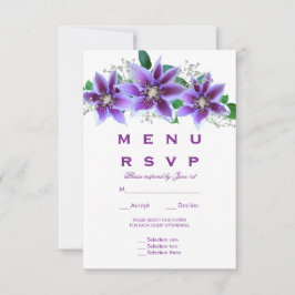 Cardápio de Casamento Classy Chic Clematis RSVP