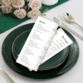 Cardápio de Casamento com Bebidas de Verdura Botân