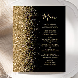 Cardápio de Casamento com Brilho Dourado Orçamento