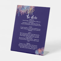 Cardápio de Casamento de 4 de Julho, Menu Minimali