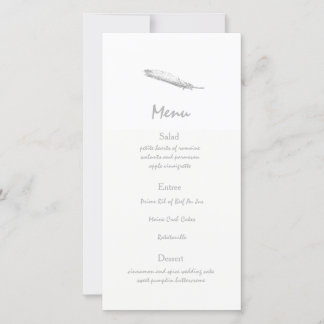 Cardápio de Casamento de Pena