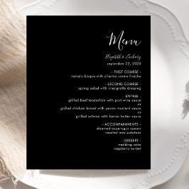 Cardápio de Casamento Moderno Branco Orçamento Pre