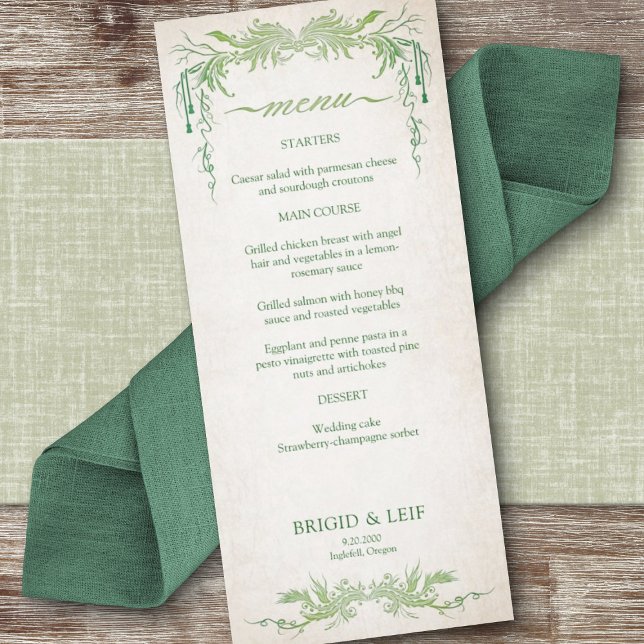 Cardápio de Casamento Pagão Handfasting (Criador carregado)
