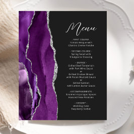Cardápio de Casamento Rojxo Prata em Letra Caligrá