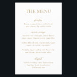 Cardápio de Casamento Simples e Moderno dentro do<br><div class="desc">Panfleto de cardápio de casamento moderno com um design simples e elegante.</div>