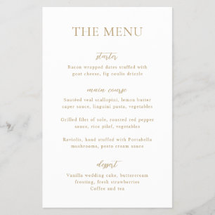 Cardápio de Casamento Simples e Moderno dentro do