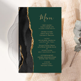 Cardápio de Casamento Tall Orçamento Preto Ágata D