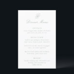 Cardápio de Casamento Tradicional Verde Safira Ele<br><div class="desc">Menus de casamento de estilo clássico com um design simples e atemporal,  apresentando uma fonte elegante e tipografia serifada tradicional.</div>