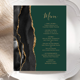 Cardápio de Casamento Verde Ágata Preto Orçamento