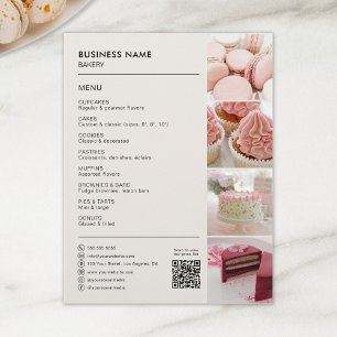 Cardápio de Loja de Bolo Cupcake de Padaria Negóci