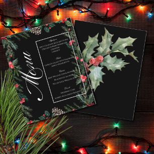 Cardápio de Natal com Grinalda de Natal