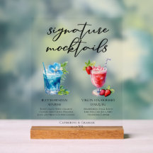 Cardápio de verão de Mocktails Signature da Praia