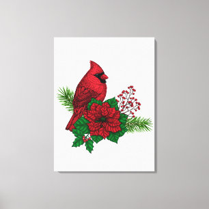 Cardeais Vermelhos na decoração de Natal