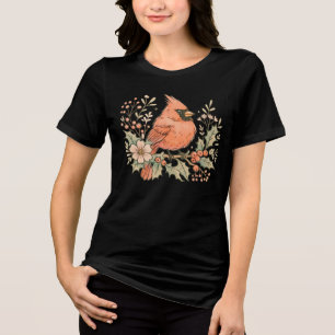 Cardeal de Vintage com Florais de inverno