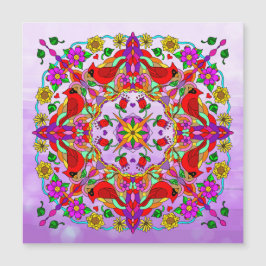 Cardeal e Flores Mandala
